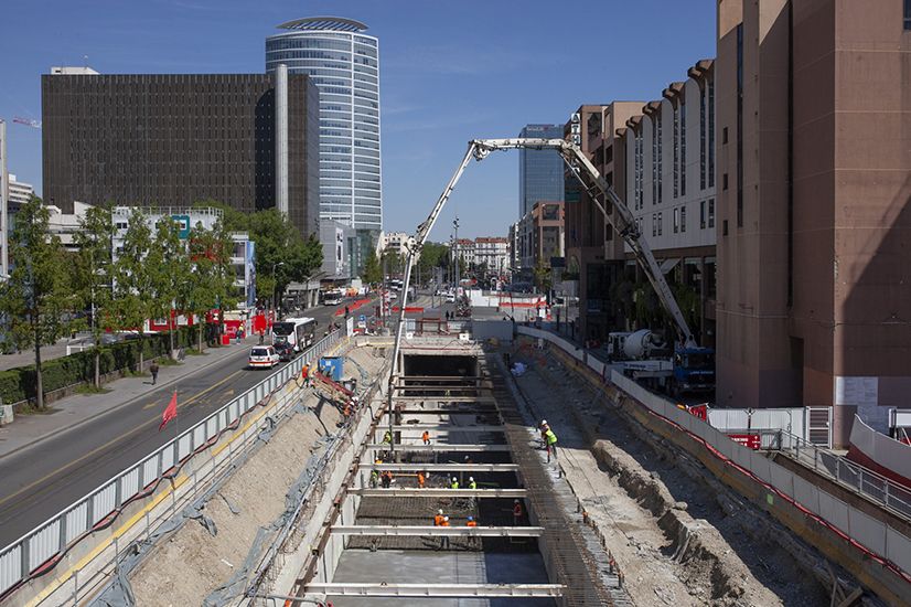 Chantier de construction urbain