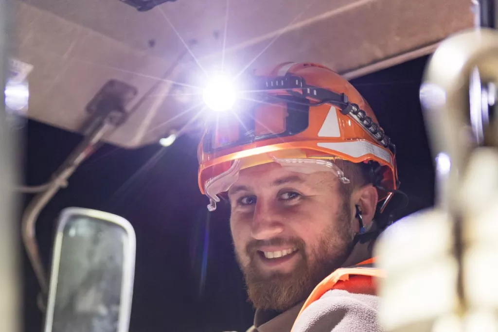 Employee on worksite