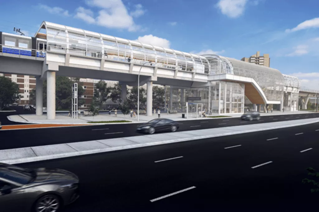  Modern station, symbolizing urban progress.