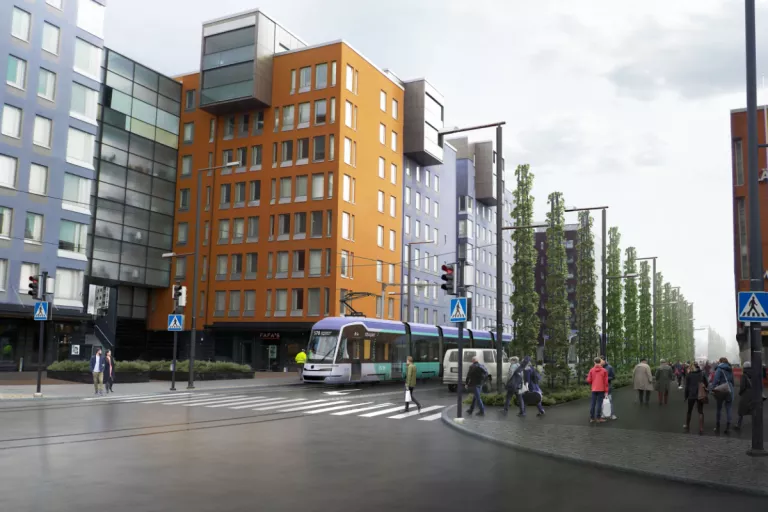 Illustration of Destia has secured the western section of the Vantaa tramway construction project in Finland