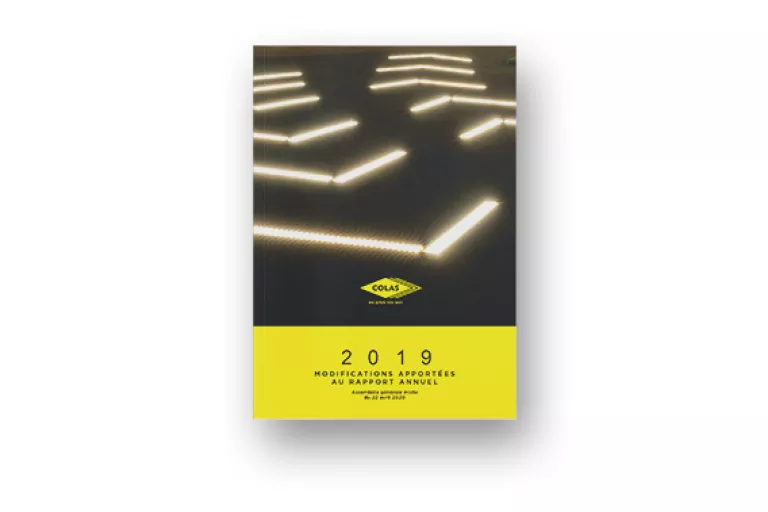 Modifications apportées au rapport annuel 2019