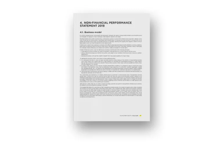 Non-financial Performance Statement 2018