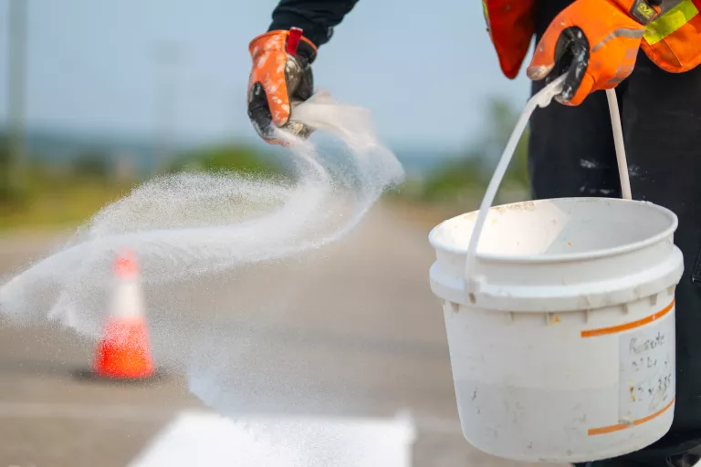 Lafrentz Road Marking 