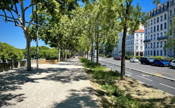 Chantier mobilité douce à Lyon 