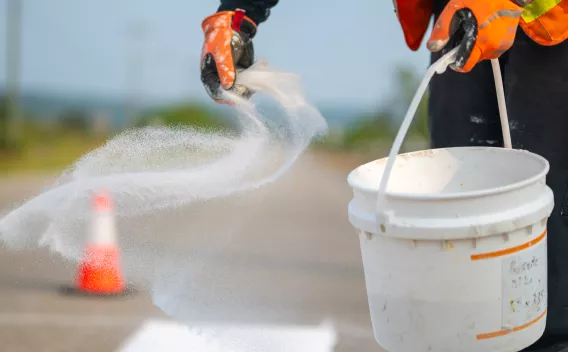 Lafrentz Road Marking 