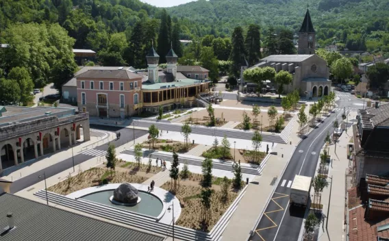 Aménagement urbain durable du cœur de ville d'Ax-les-Thermes, France