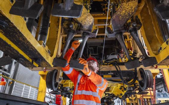 Maintenance d’un train en atelier