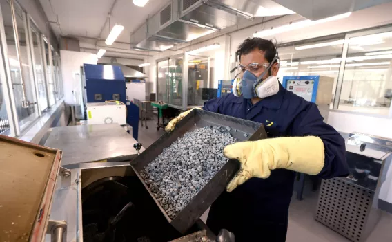 Analyse de matériaux en laboratoire