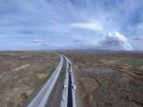 Éruption volcanique sur le chantier de la route 41 - Islande