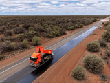 Chantier spray sealing — Great Northern Highway, Meekatharra, Australie