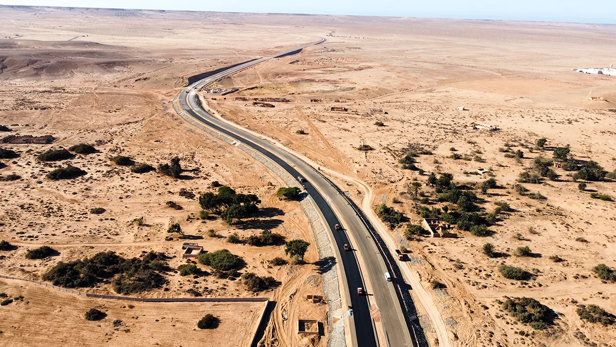 Expressway in a desert