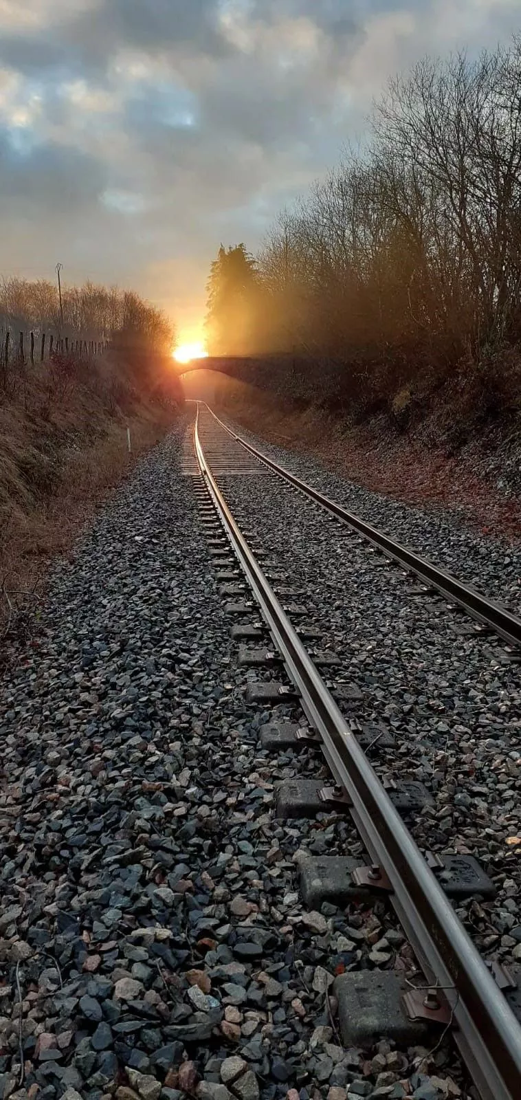 Sunset on rails