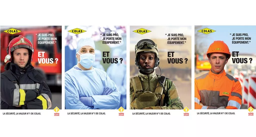 Prevention poster to raise awareness about the importance of wearing equipment