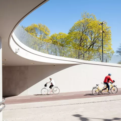 Illustration of Creation of a Pedestrian and Cycle Tunnel Beneath Helsinki Station