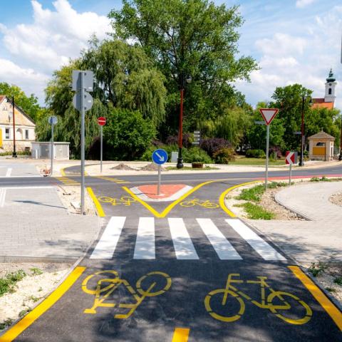 Illustration of Construction d’une piste cyclable au départ de Budapest
