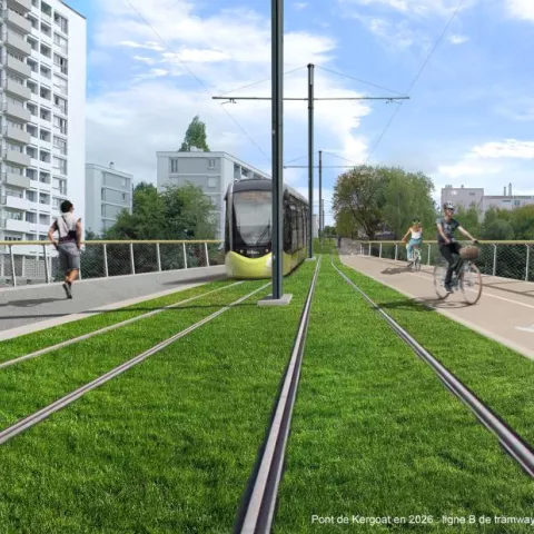 Illustration of Colas remporte deux contrats pour le tramway et le Bus à Haut Niveau de Service de Brest