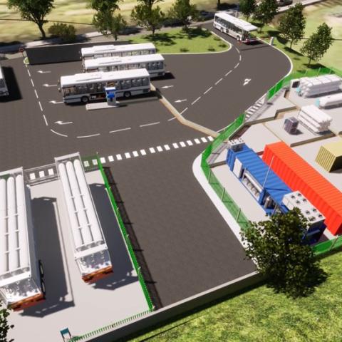 Illustration of Colas remporte son premier contrat de station de production et de distribution d’hydrogène