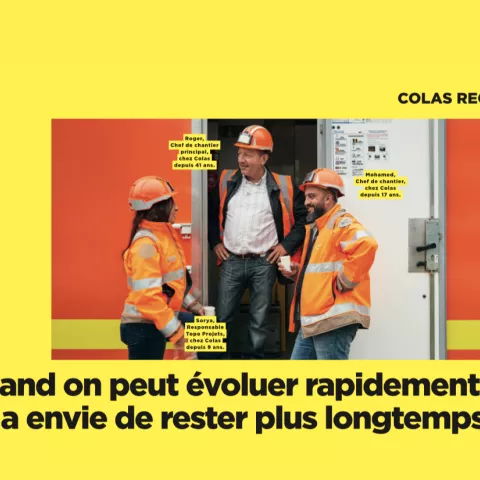 Image of Colas lance une grande campagne de recrutement Illustration of Colas lance une grande campagne de recrutement