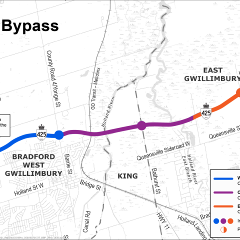Illustration of Colas remporte le contrat de construction de la section ouest du contournement de Bradford, en Ontario (Canada)