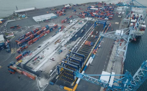 Modernisation du terminal de CMA-CGM du port du Jarry en Guadeloupe