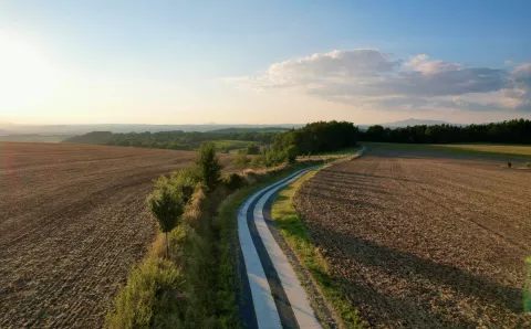 Construction de chemins agricoles à Vyske- République tchèque